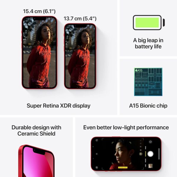 <B>Apple iPhone 13 (Red, 128 GB)🔋86%</B> <b style="color: red;"> (MINT) JAYNAGAR</b>