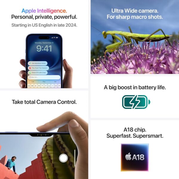 <B>Apple iPhone 16 (Ultramarine, 128 GB) 🔋100%</B> <b style="color: red;"> (OPEN BOX) JAYNAGAR </b>