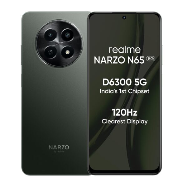 <B>realme Narzo N65 5G (Deep Green, 128 GB)  (6 GB RAM)</B> <b style="color: red;"> (SEALED PACKED) JAYNAGAR </b>