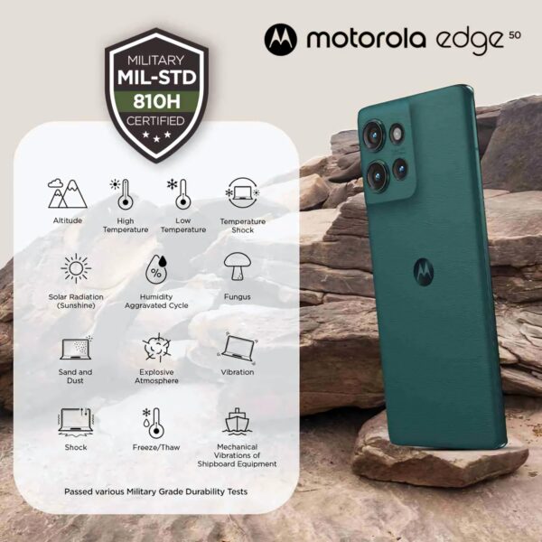 <B>MOTOROLA Edge 50 (Jungle Green, 256 GB)  (8 GB RAM) </B> <b style="color: red;"> (OPEN BOX) JAYNAGAR </b>