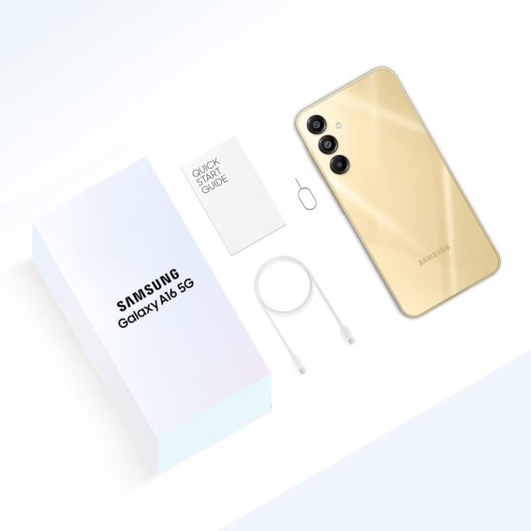 <B>SAMSUNG Galaxy A16 5G (Gold, 128 GB)  (6 GB RAM) </B> <b style="color: red;"> (MINT) JAYNAGAR </b>