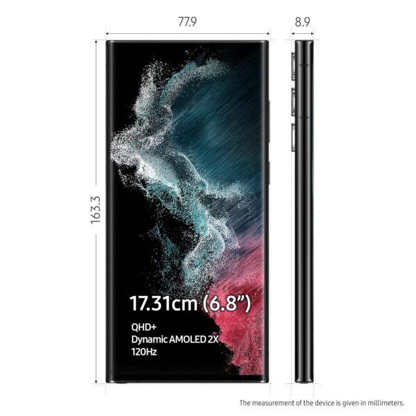 <B>SAMSUNG Galaxy S22 Ultra 5G (Phantom Black, 256 GB)  (12 GB RAM) </B> <b style="color: red;"> (MINT) JAYNAGAR </b>