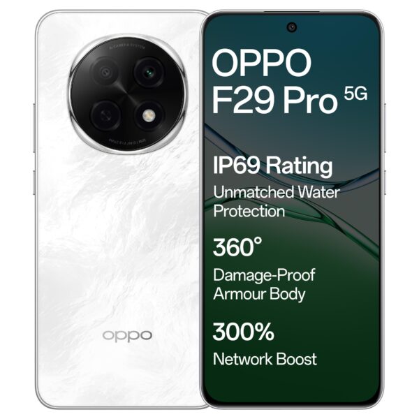 <B>OPPO F29 Pro 5G (Marble White, 128 GB)  (8 GB RAM) </B> <b style="color: red;"> (OPEN BOX) JAYNAGAR </b>