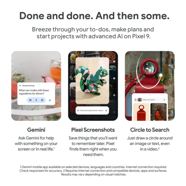 <B>Google Pixel 9 (Wintergreen, 128 GB) </B> <b style="color: red;"> (SUPER MINT) JAYNAGAR </b>