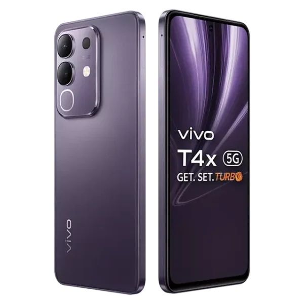<B>vivo T4x 5G (Pronto Purple, 256 GB)  (8 GB RAM) </B> <b style="color: red;"> (SEALED PACKED) JAYNAGAR </b>