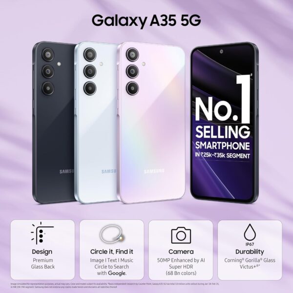 <B>SAMSUNG Galaxy A35 5G (Awesome Navy, 128 GB)  (8 GB RAM) </B> <b style="color: red;"> (MINT) KOLKATA </b>