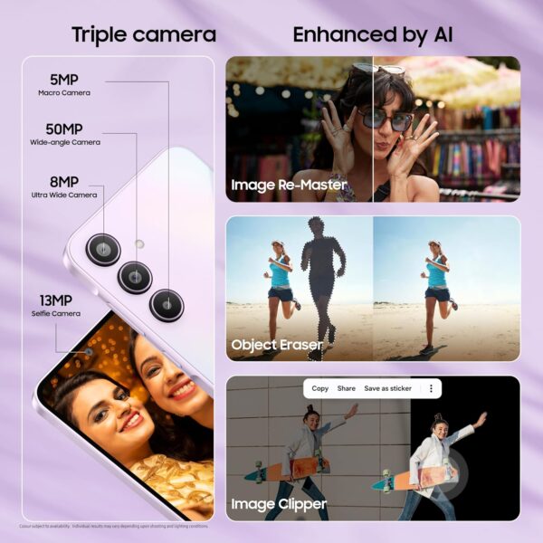 <B>SAMSUNG Galaxy A35 5G (Awesome Lilac, 256 GB)  (8 GB RAM) </B> <b style="color: red;"> (MINT) KOLKATA </b>