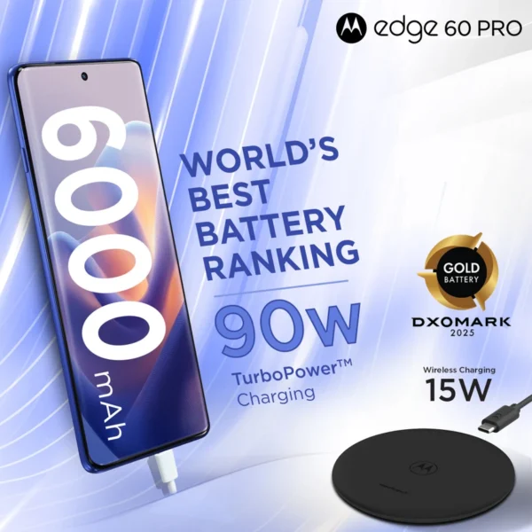 <B>MOTOROLA Edge 60 Pro (Pantone Dazzling Blue, 256 GB)  (12 GB RAM) </B> <b style="color: red;"> (SEALED PACKED) JAYNAGAR </b>