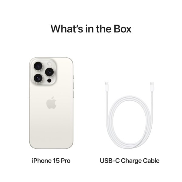 <B>Apple iPhone 15 Pro (White Titanium, 128 GB)🔋100%</B> <b style="color: red;"> (SUPER MINT) JAYNAGAR </b>
