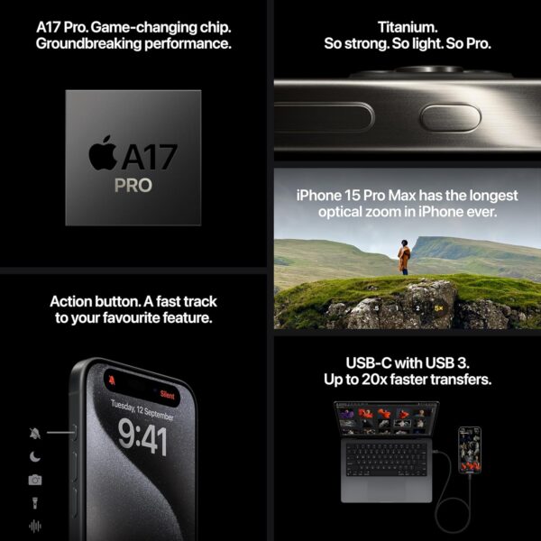 <B>Apple iPhone 15 Pro (White Titanium, 128 GB)🔋100%</B> <b style="color: red;"> (SUPER MINT) JAYNAGAR </b>