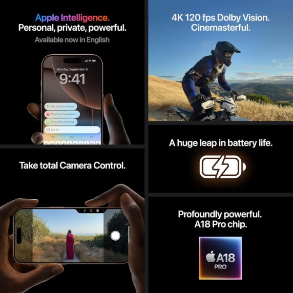 <B> Apple iPhone 16 Pro (Desert Titanium, 256 GB) </B> <b style="color: red;"> (OPEN BOX) JAYNAGAR </b>