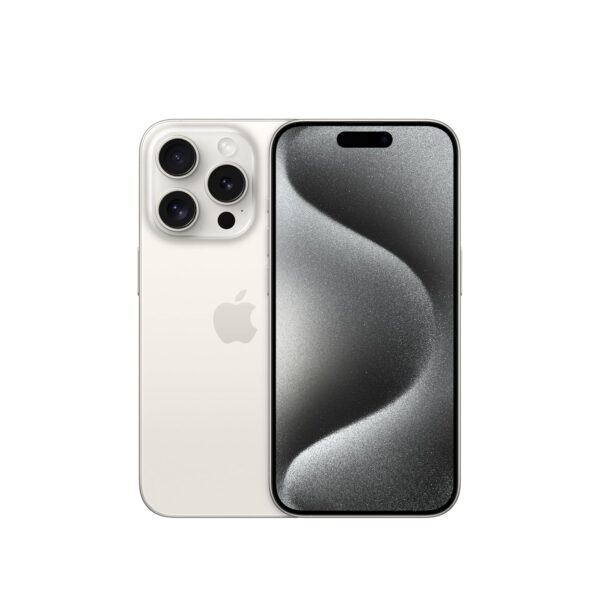 <B>Apple iPhone 15 Pro (White Titanium, 128 GB)🔋100%</B> <b style="color: red;"> (SUPER MINT) JAYNAGAR </b>