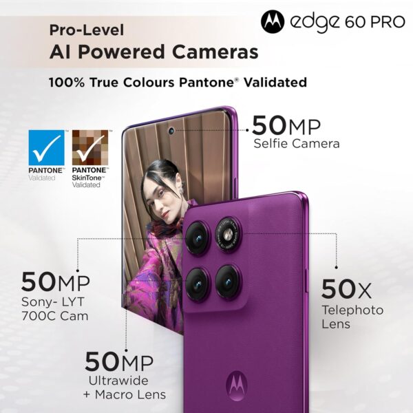 <B> MOTOROLA Edge 60 Pro (Pantone Sparkling Grape, 256 GB)  (8 GB RAM) </B> <b style="color: red;"> (SEALED PACKED) JAYNAGAR </b>