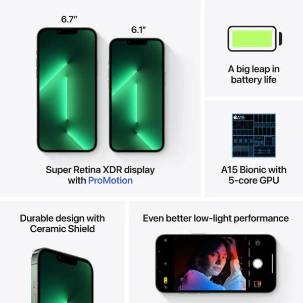 <B>Apple iPhone 13 Pro Max (Alpine Green, 128 GB) 🔋83%</B> <b style="color: red;"> (MINT) JAYNAGAR </b>