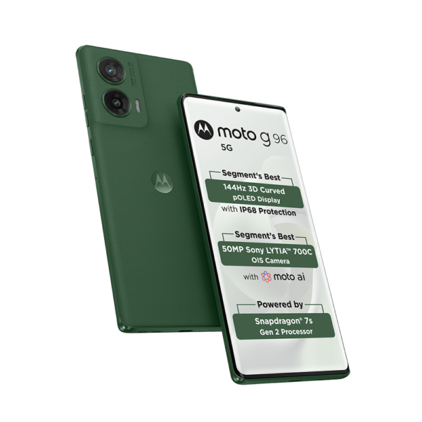 <B>MOTOROLA G96 5G (Pantone Greener Pastures, 128 GB)  (8 GB RAM)  </B> <b style="color: red;"> (SEALED PACKED) JAYNAGAR </b>