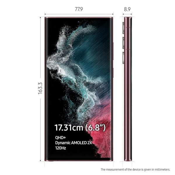 <B>Samsung Galaxy S22 Ultra 5G (Burgundy, 256 GB)  (12 GB RAM) </B> <b style="color: red;"> (MINT) JAYNAGAR</b><b style="color: #01569c;"> ☎️9734111121</b>